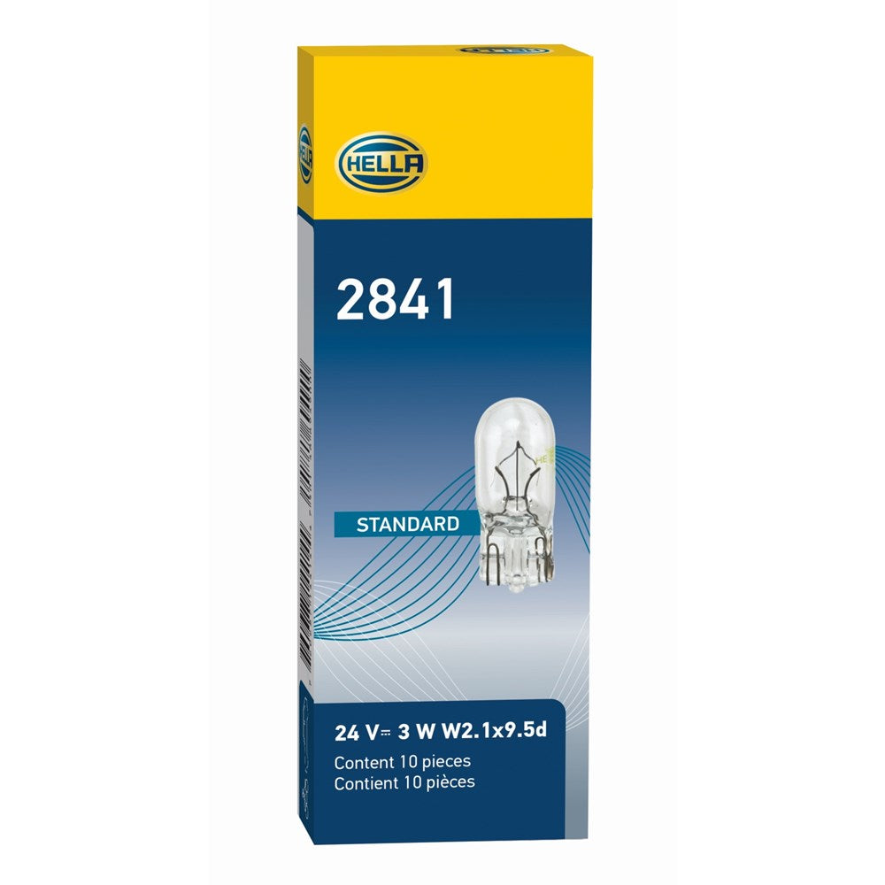 Lâmpada T3.25 24v 3w W2.1x9.5d Hella 2841 Caixa com 10 Universal Máquinas Agrícolas/Ônibus/Caminhões