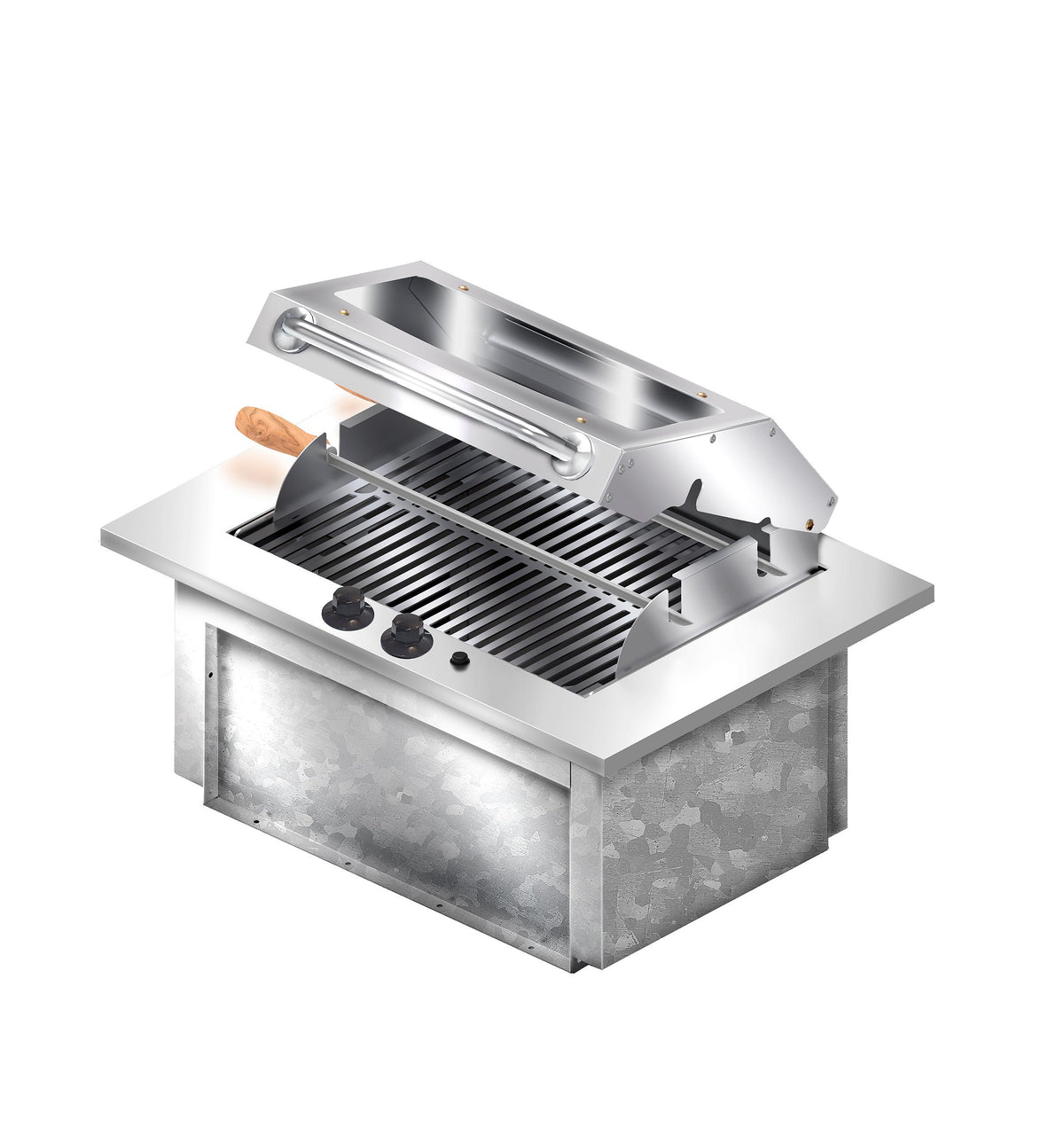 Churrasqueira Cooktop Elétrica de Embutir Saro CHE Inox 304 3.000 W