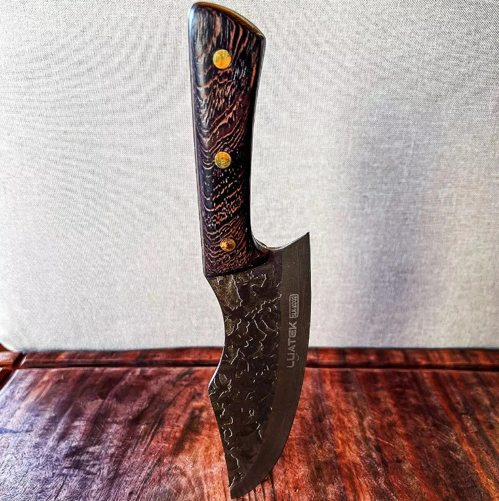 Cutelo Profissional Lâmina 20cm com Cabo de Madeira Luatek SLK-JJD02