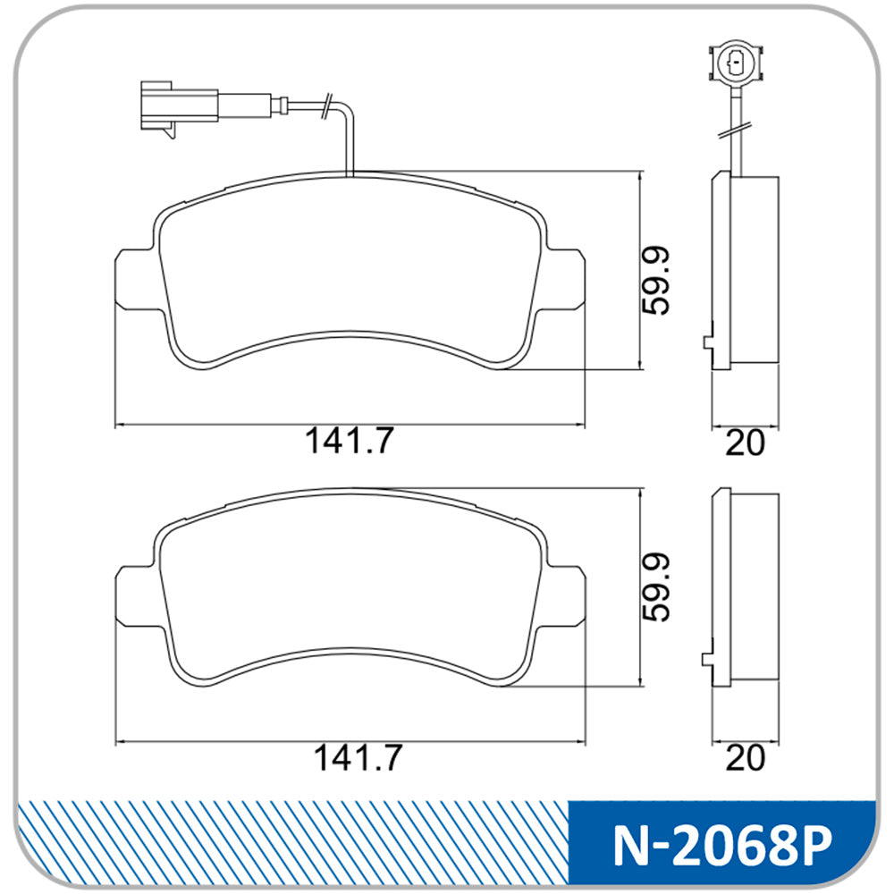 Pastilha de Freio Cobreq N2068P Fiat Ducato, Citroen Jumper, Peugeot Boxer