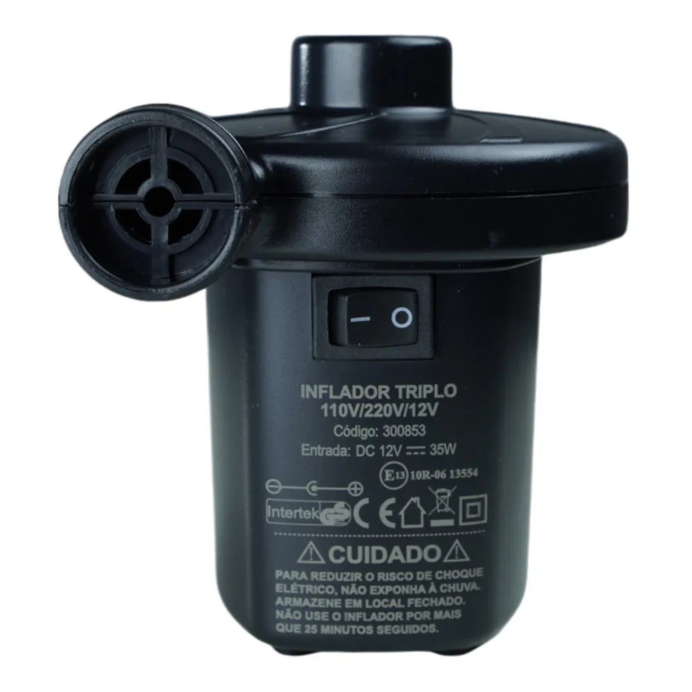 Inflador Triplo Camping Potente Para Colchões Eletrico 127v