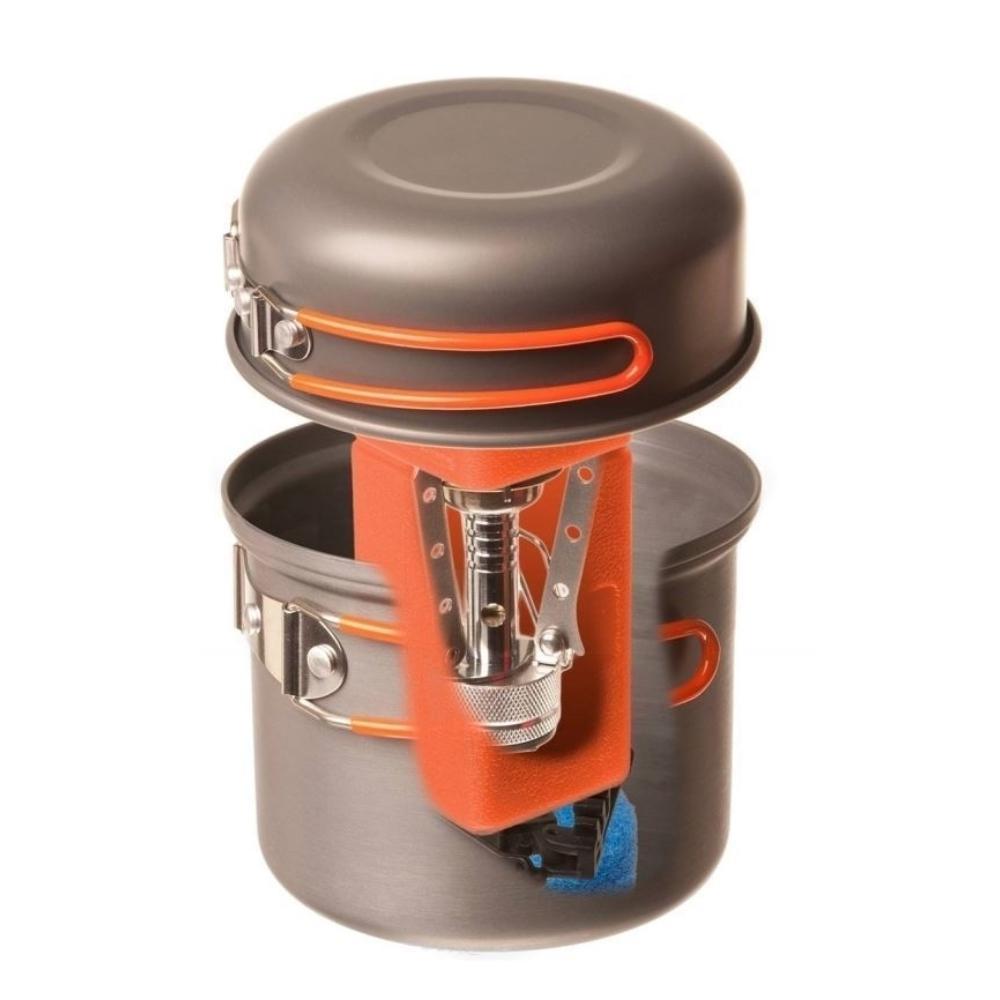 Fogareiro Camping A Gás Portátil Com 2 Panelas 360 Degrees