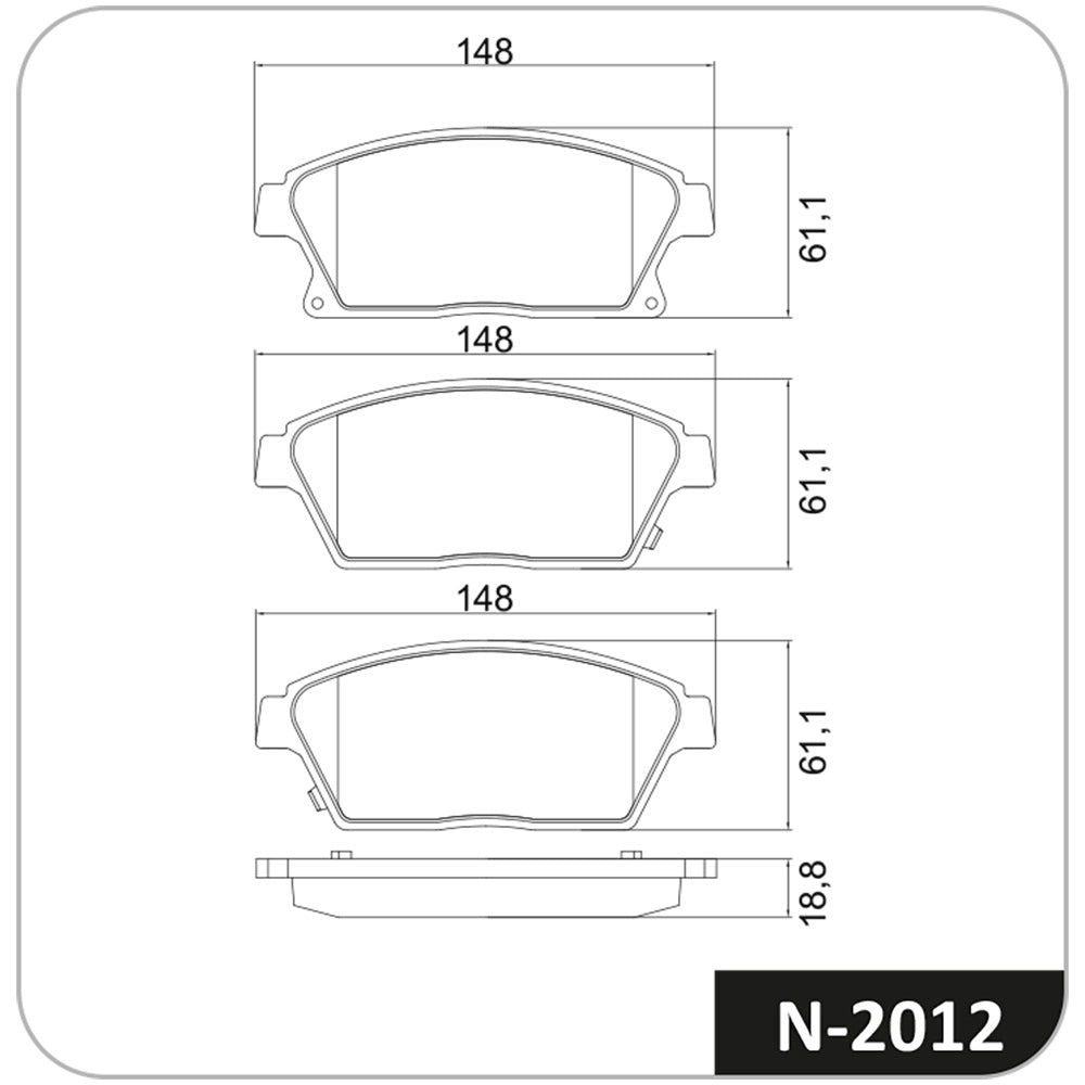 Pastilha de Freio Cobreq N-2012 GM Tracker