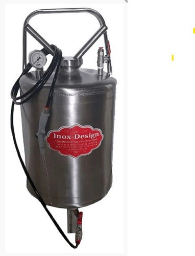 Injetora Pneumática De Tempero 30 Litros Inox Design