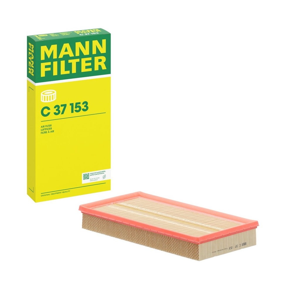Elemento Filtrante do Ar Mann-filter C37153 Audi A3/TT/S3, VW Bora/New Beetle/Golf/Polo/Polo Sedan