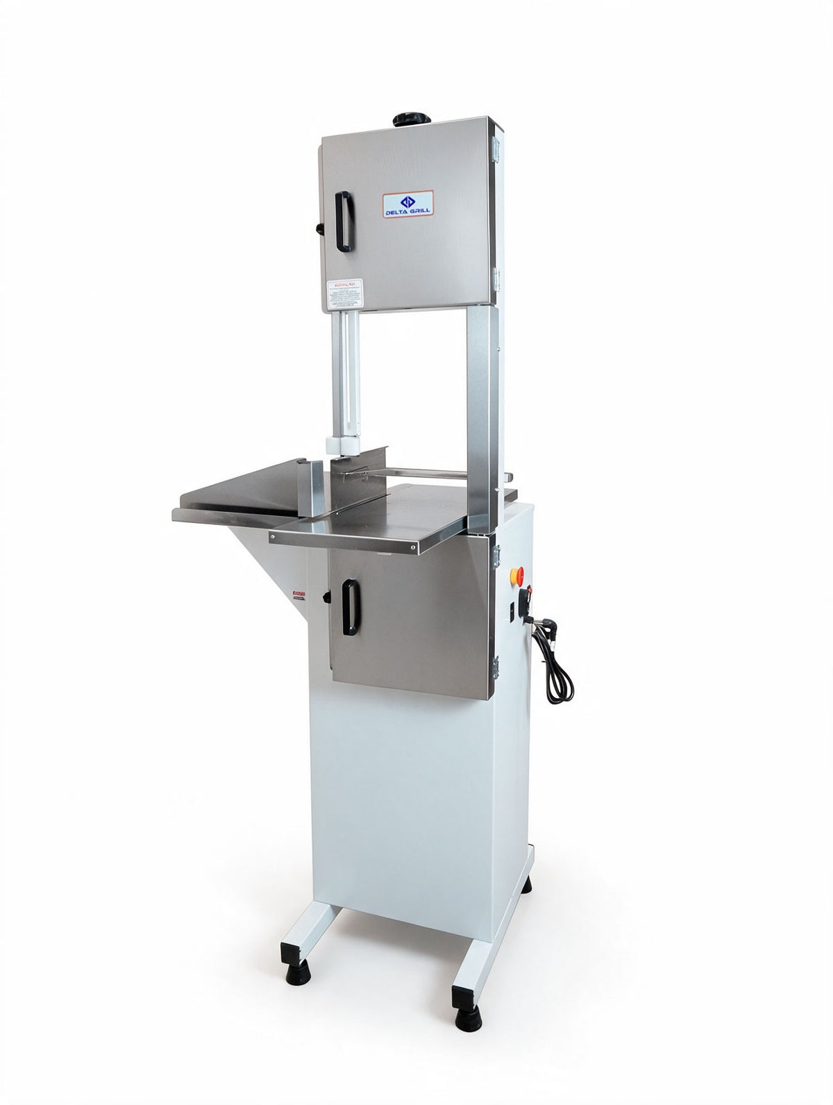Serra Fita Semi Inox 2,20 m Mesa Móvel 3/4 CV Bivolt Delta Grill DG-1024