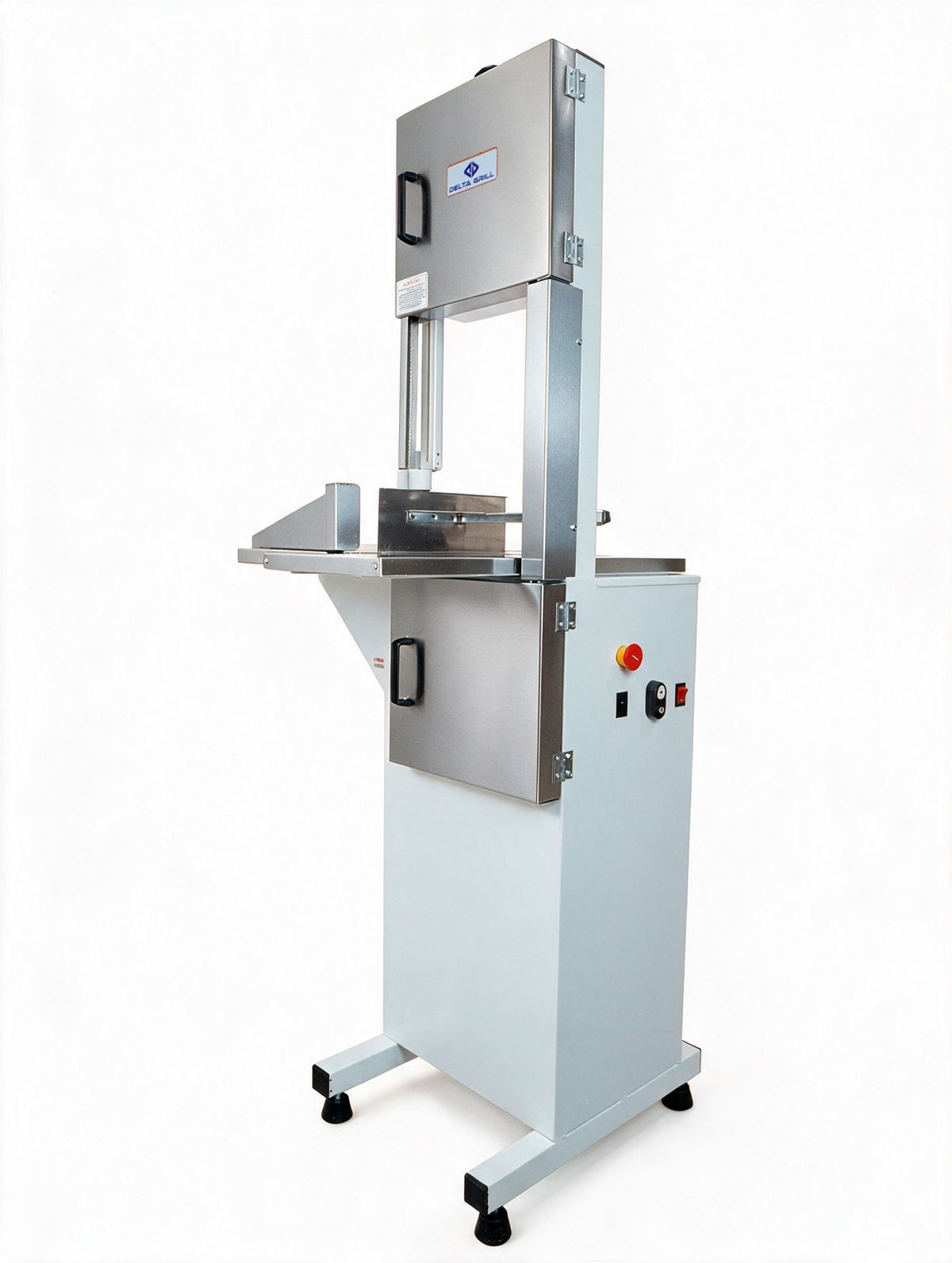 Serra Fita Semi Inox 2,20 m Mesa Móvel 3/4 CV Bivolt Delta Grill DG-1024