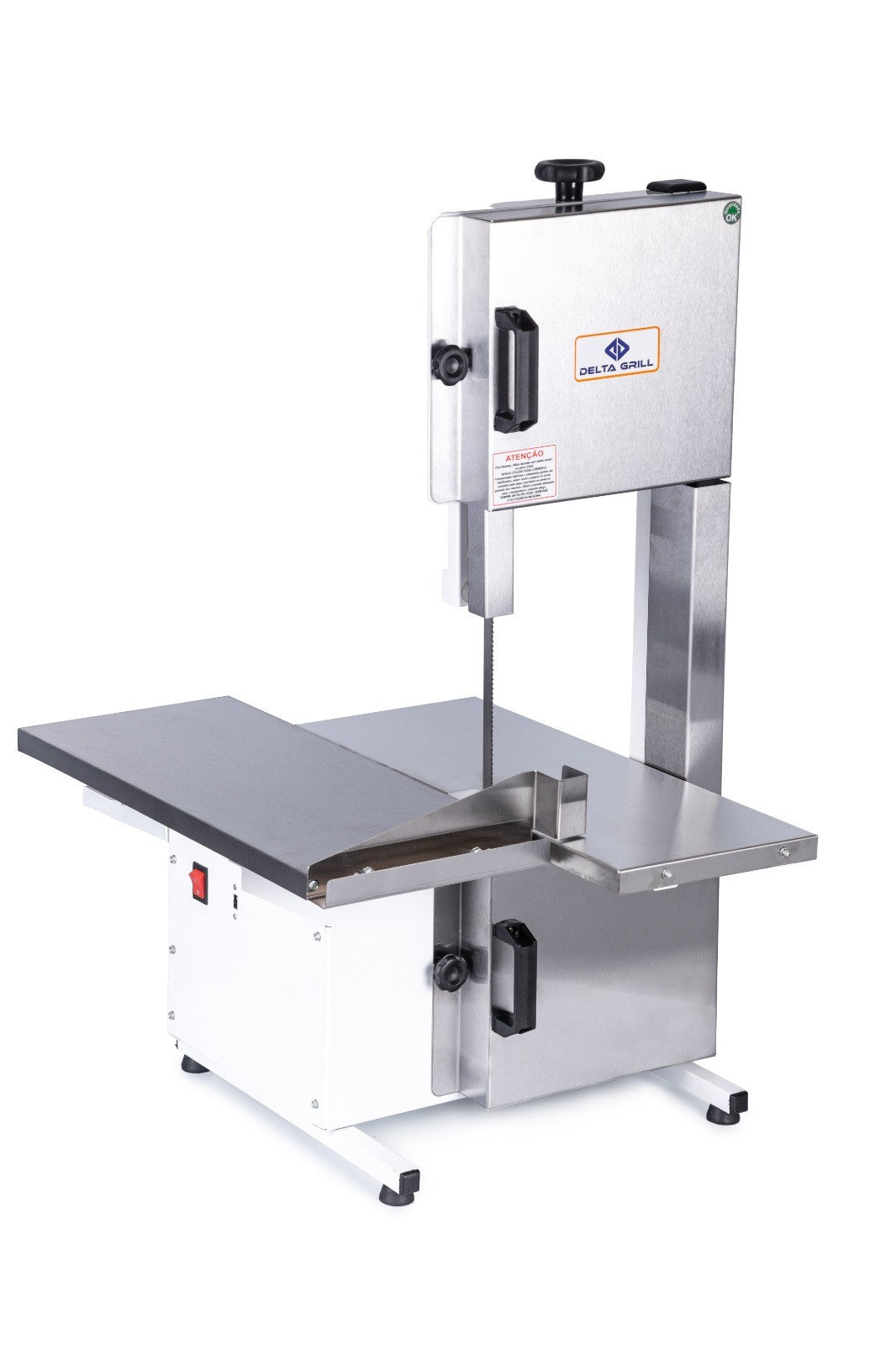 Serra Fita Semi Inox 1,80 m Mesa Móvel 1/3 CV Bivolt Delta Grill DG-1033