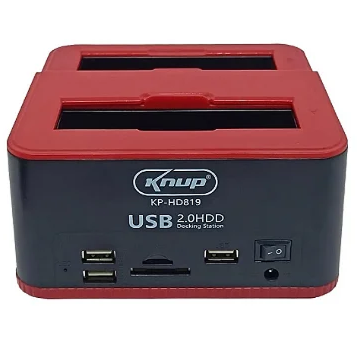 Dock Station Case para 2 HD SATA 2,5 e 3,5 USB 2.0 Knup KP-HD819