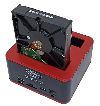 Dock Station Case para 2 HD SATA 2,5 e 3,5 USB 2.0 Knup KP-HD819