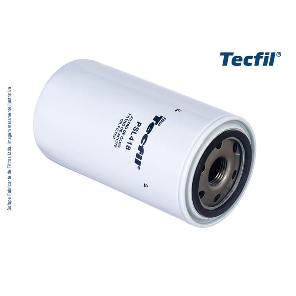 Filtro de Óleo Tecfil PSL418 New Holland TS 100 4X4 Cana/TM 140/TS 90 4X4/TM 165 4X4/TS 100 4X4/TM 135 4X4, Volvo B 58/B 58 Rodoviário