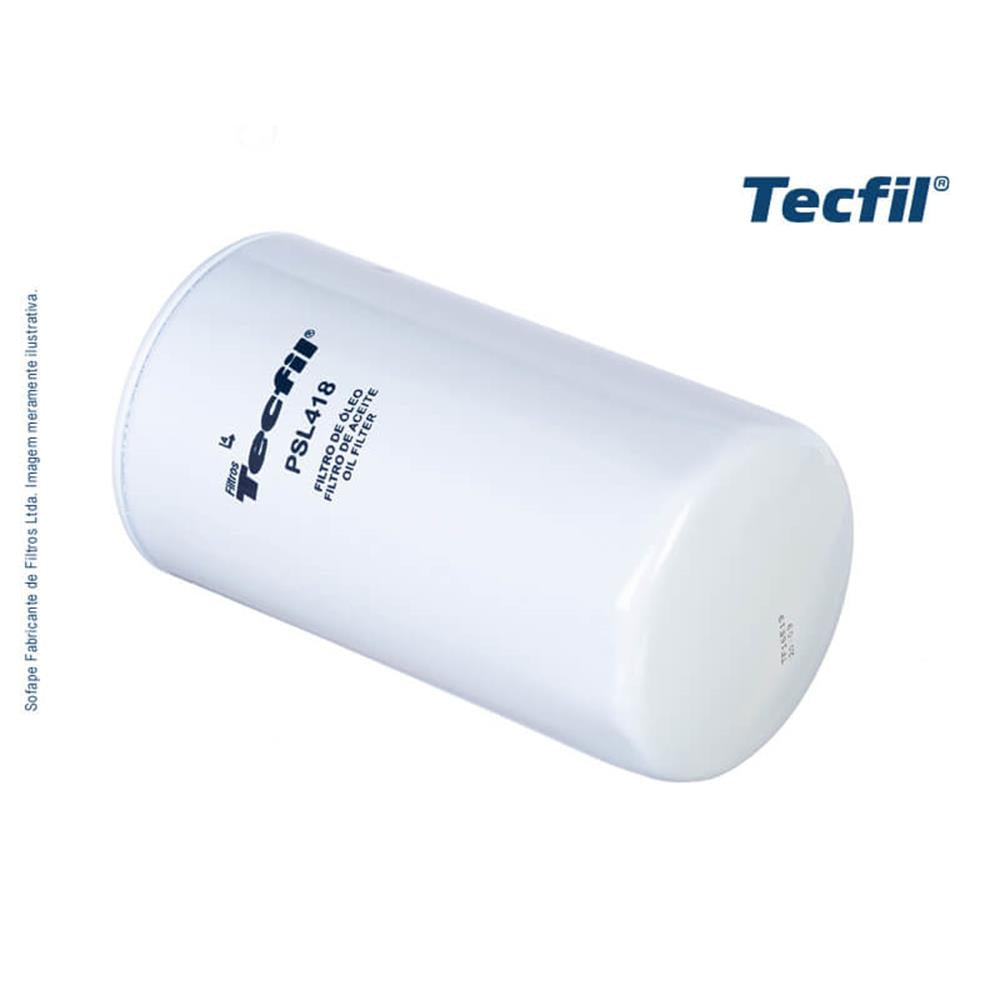 Filtro de Óleo Tecfil PSL418 New Holland TS 100 4X4 Cana/TM 140/TS 90 4X4/TM 165 4X4/TS 100 4X4/TM 135 4X4, Volvo B 58/B 58 Rodoviário