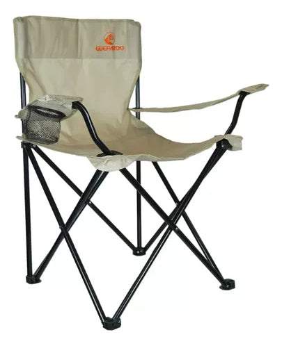 Cadeira Guepardo Dobrável Suporte Copo Camping E Pesca 90kg