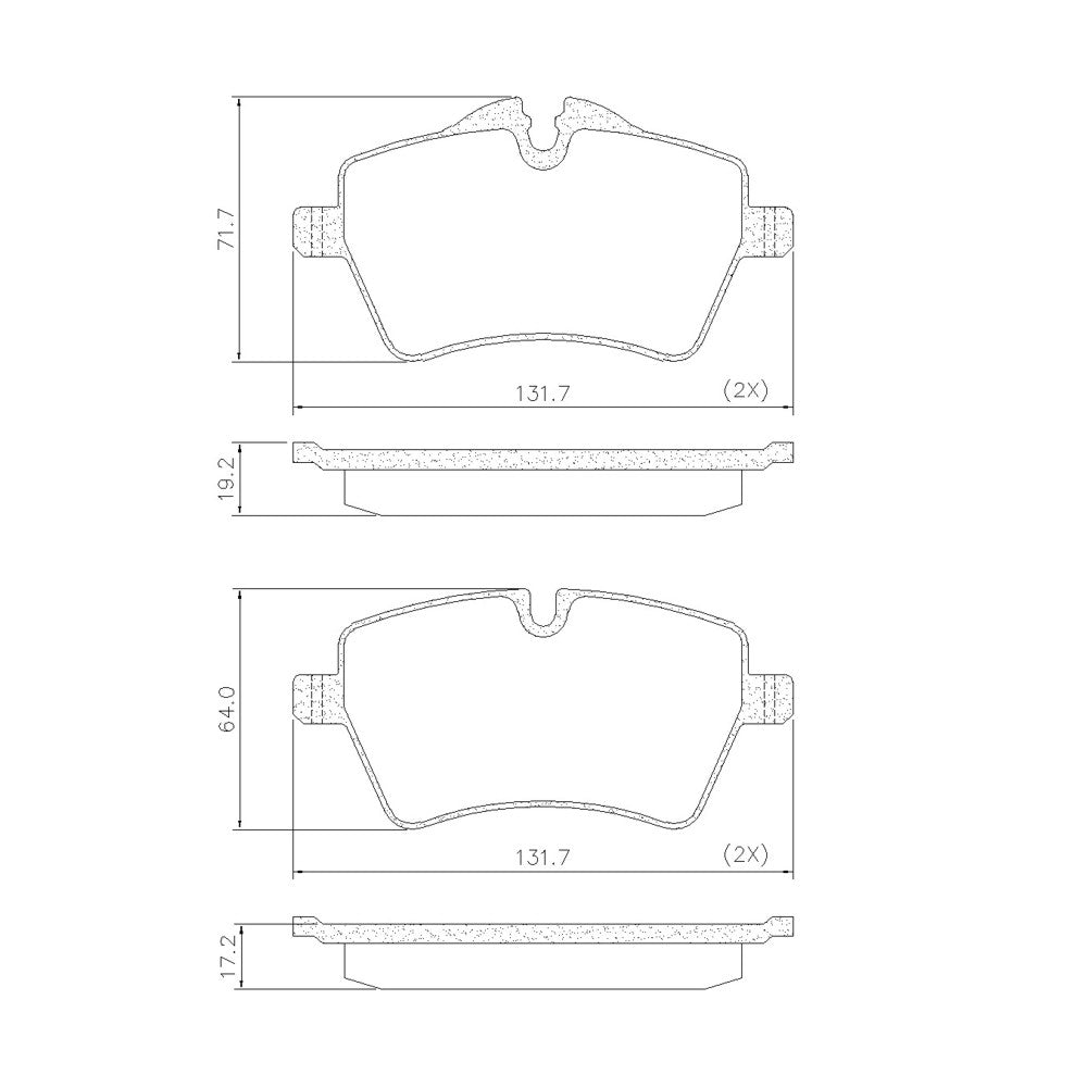Pastilha de Freio Dianteira Fras-le PD/1288 PD/1989 Mini Countryman/Cooper/Cooper Coupe/Clubman/Cooper Cabrio/Paceman