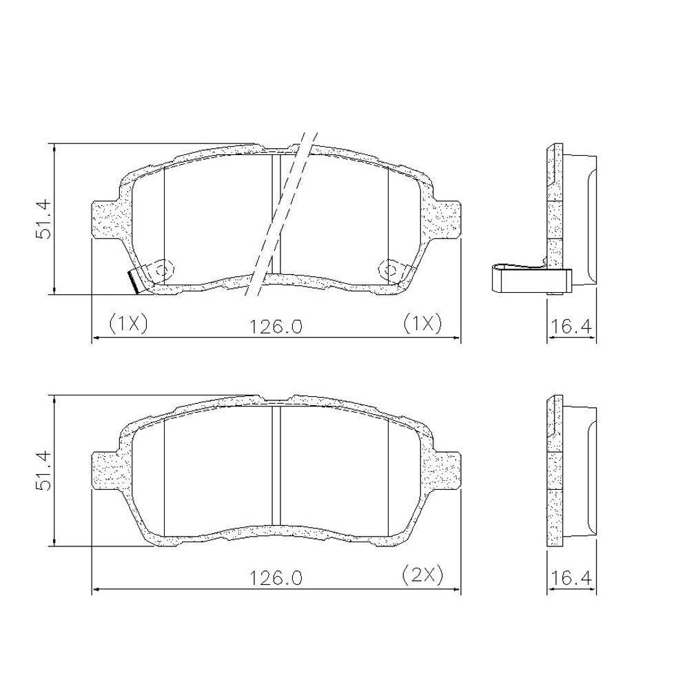 Pastilha de Freio Dianteira Fras-le PD/1097 PD/1788 Ford Fiesta/Ka/Ka Sedan