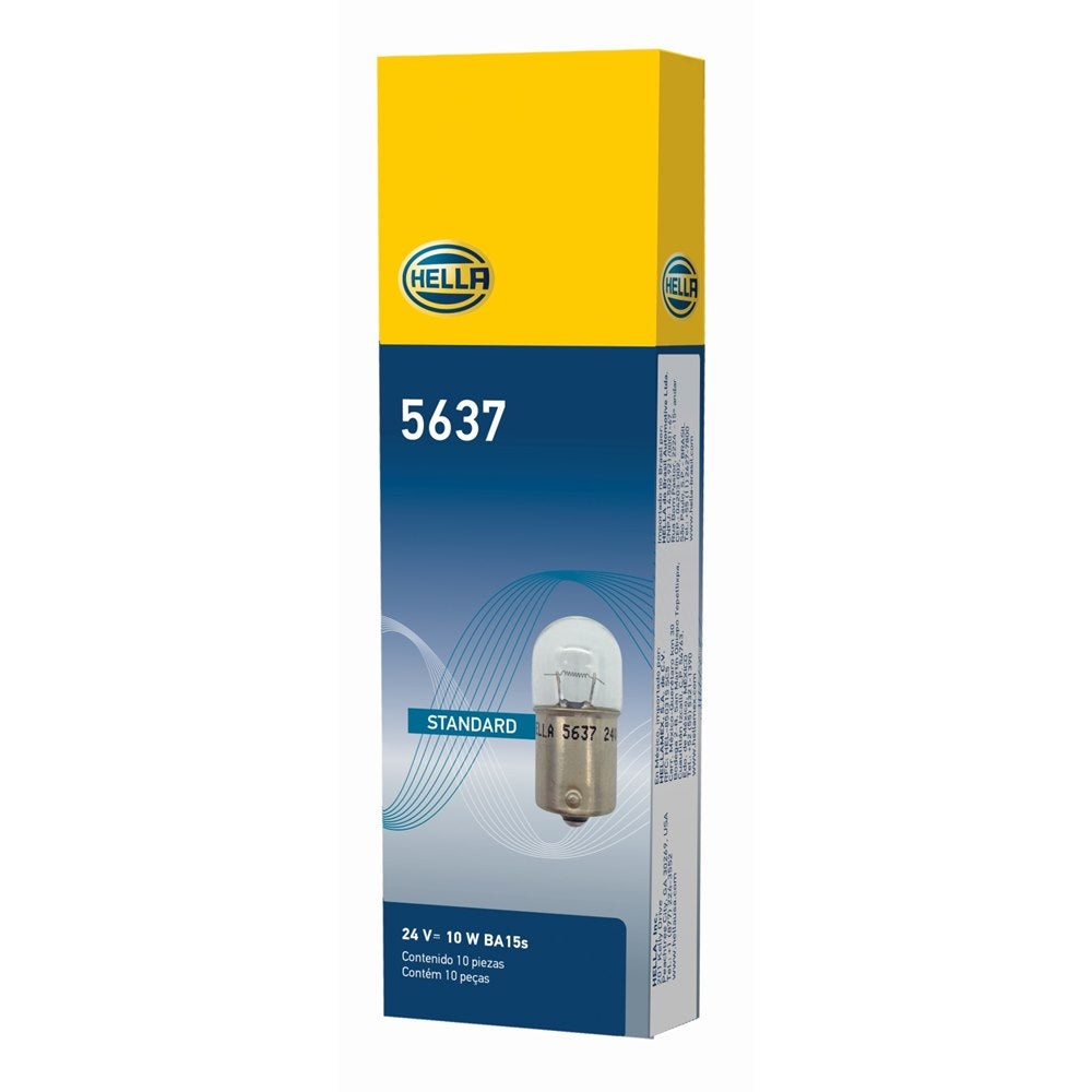 Lâmpada G6 24v 10w Ba15s 67 R10w Hella 5637 Caixa com 10 Universal Ônibus/Caminhões/Máquinas Agrícolas