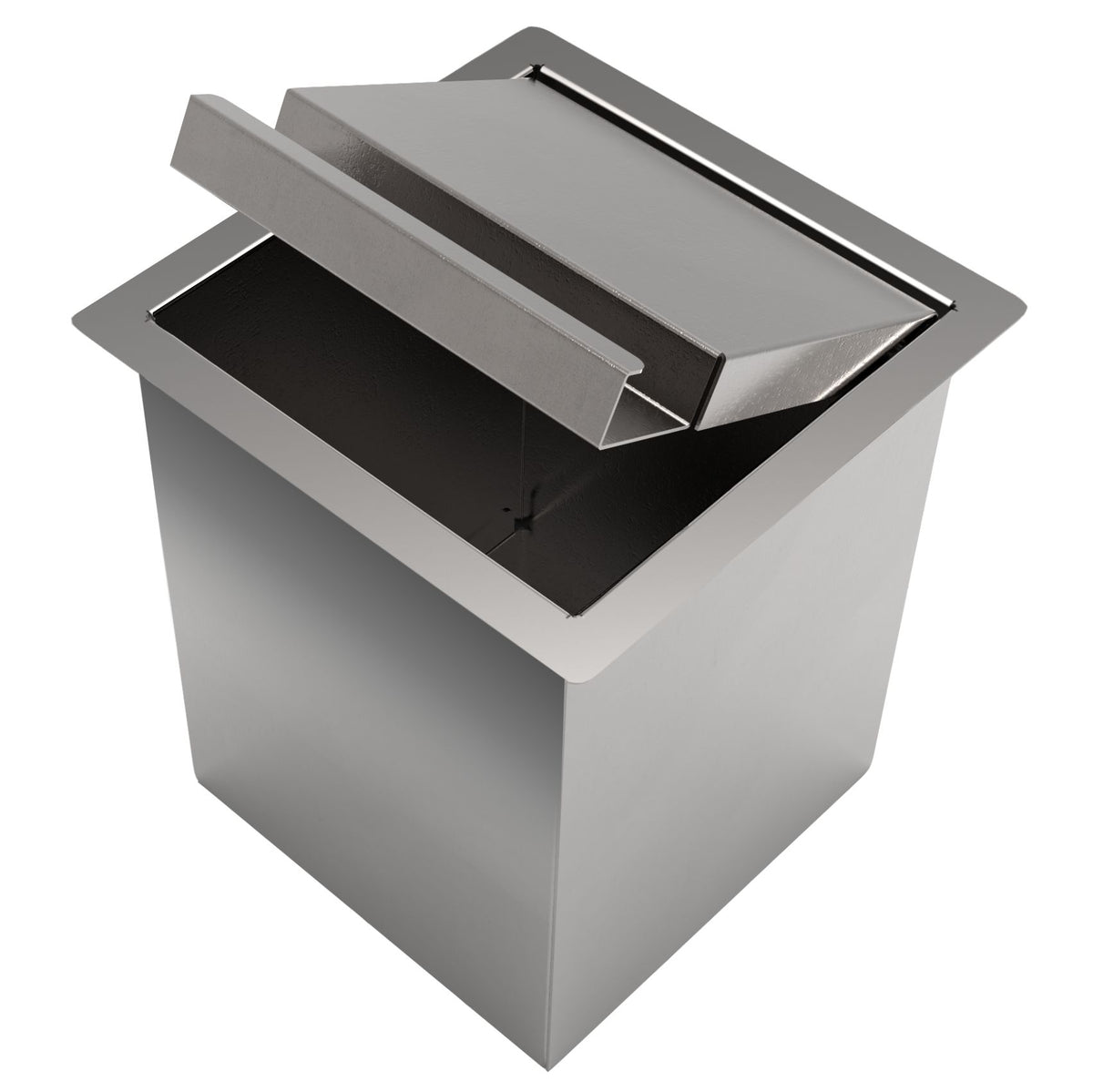 Lixeira de Embutir Quadrada Inox Saro CLL 4 Litros de Bancada