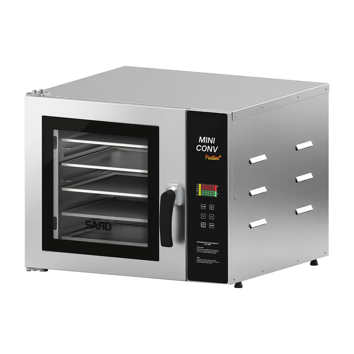 Forno Turbo Mini Combinado Saro FTMC5 75 Litros Inox com Vapor 220V
