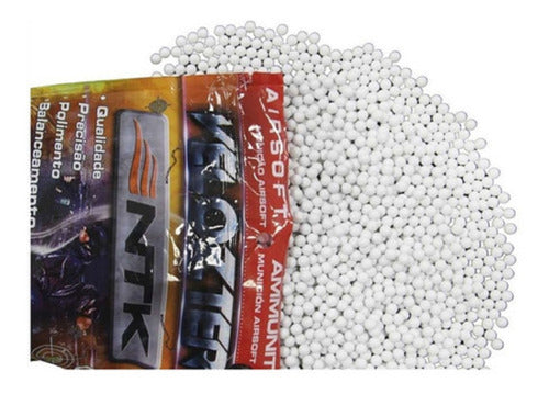 Munição Esferas Airsoft Bbs Velozter Ntk 0.12g 6mm 2000un