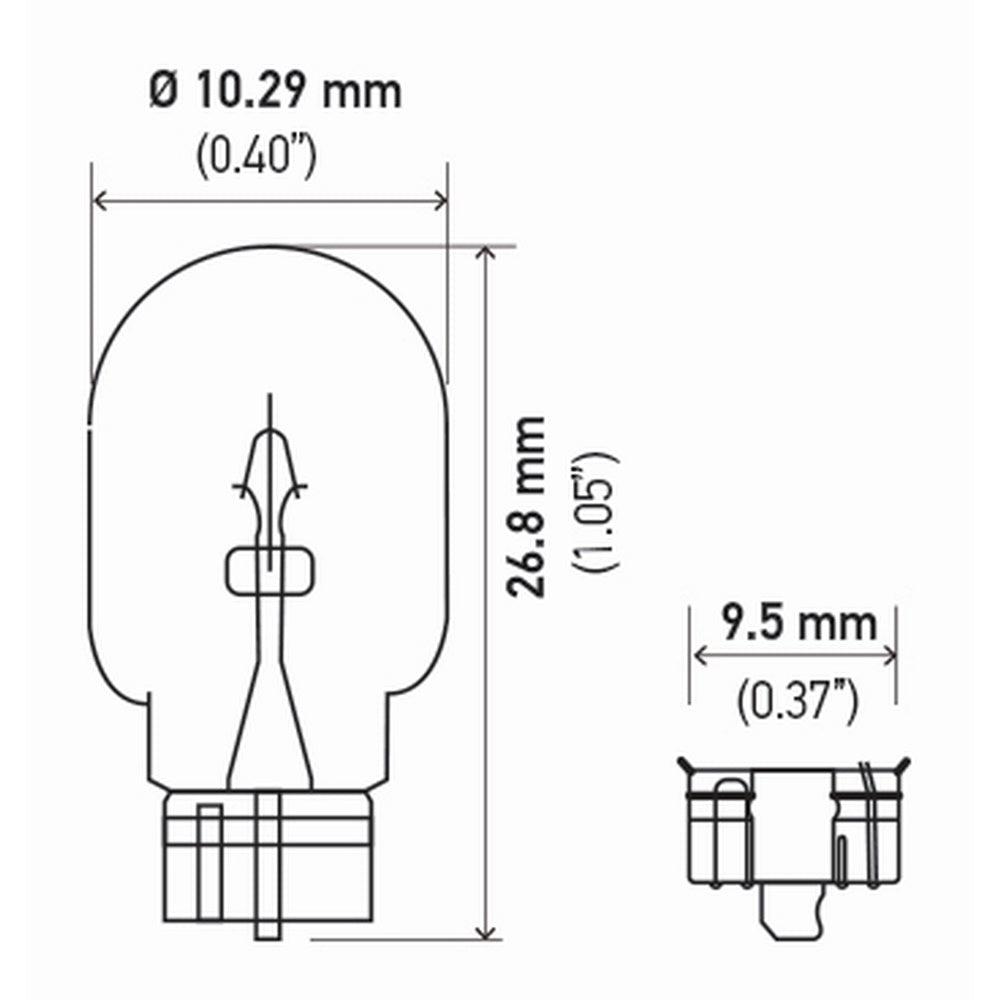 Lâmpada T3.25 12v 5w W2.1x9.5d Hella 2825 Caixa com 10 Universal Automovéis e Utilitários Leves