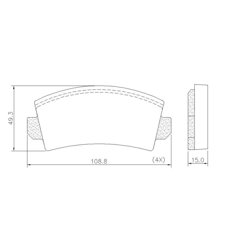 Pastilha de Freio Dianteira Fras-le P-10 Fiat Fiorino Pick up (147_)/Panorama (147_)/Oggi Sedan (147_)/147 / Spazio (147_)
