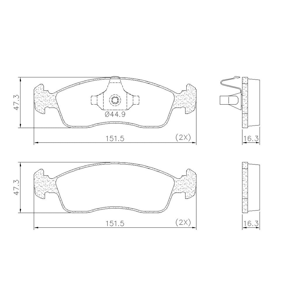 Pastilha de Freio Dianteira Fras-le P-85 Peugeot 208 I (CA_, CC_), Fiat Uno (195_)/Argo (358_)/Palio (178_, 171_, 371_)/Palio (26_, 27_, 28_)