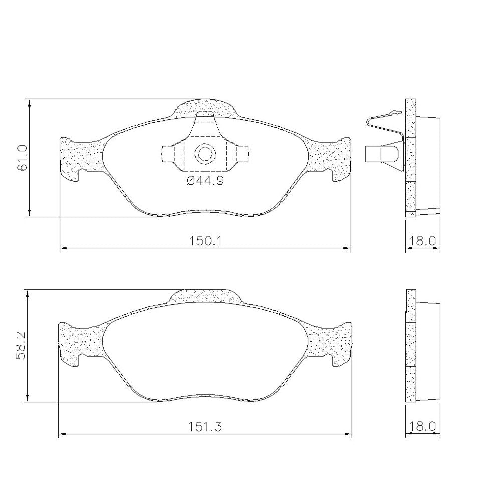 Pastilha de Freio Dianteira Fras-le P-80 Ford Fiesta V (JH_, JD_)/Ecosport/Fiesta Sedan, Ford Usa Ecosport
