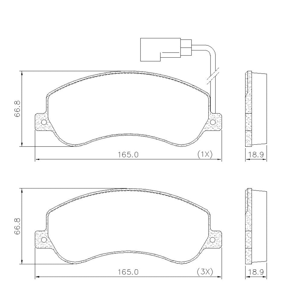 Pastilha de Freio Dianteira Fras-le PD/1028-B PD/963 Ford Transit Chassi/Transit