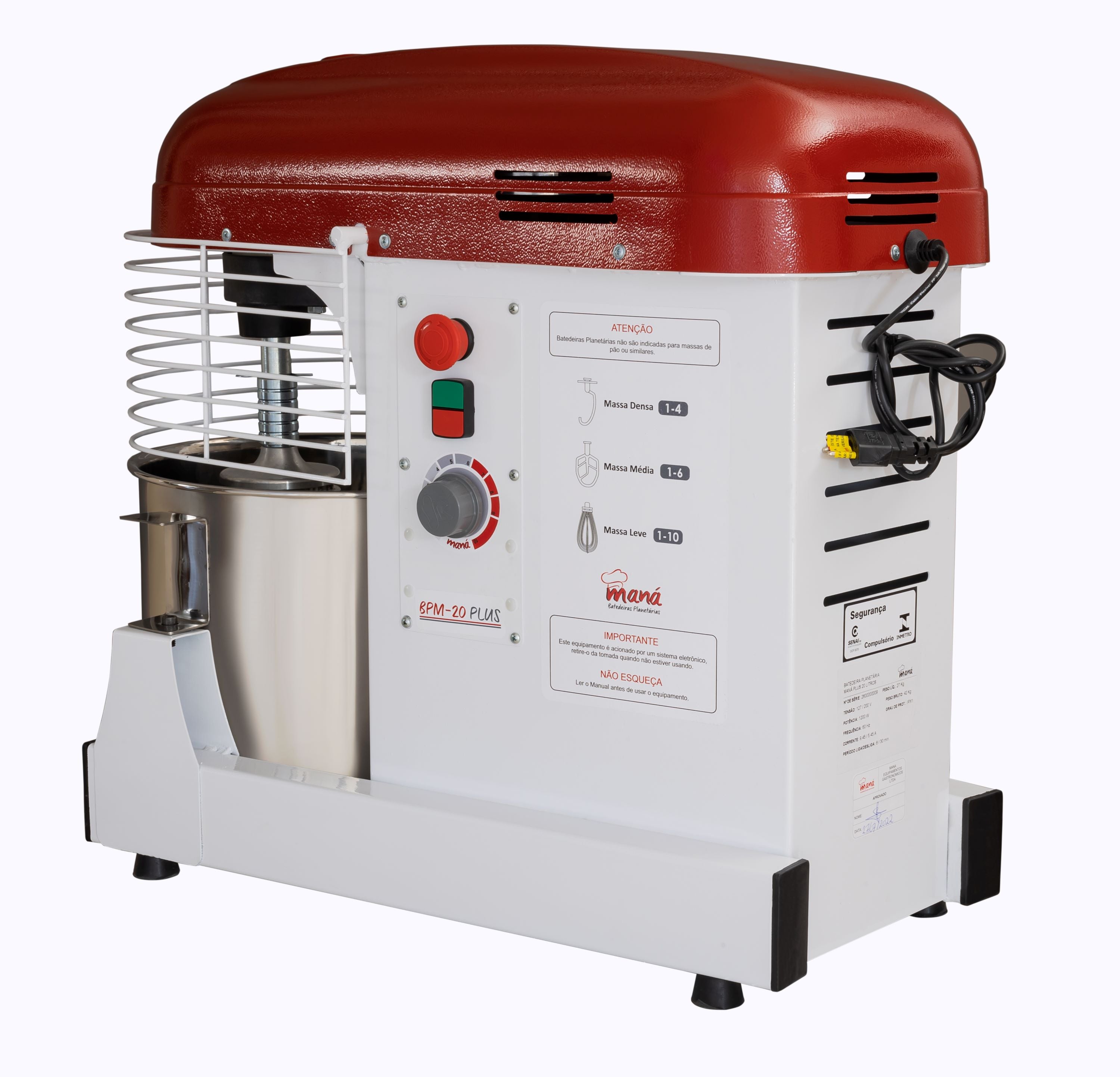 Batedeira Maná Semi Industrial Bpm-18 Plus 110 v/220 v