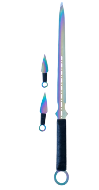 Kit com 3 Facas para Pesca e Caça com Bainha Luatek SLK-K82