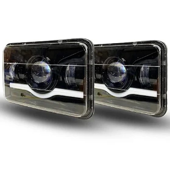 Farol Auxiliar Quadrado 3 LEDs 55W com Kit de Fixação Lelong LE-6727