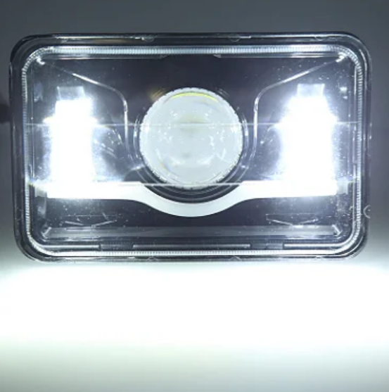 Farol Auxiliar Quadrado 3 LEDs 55W com Kit de Fixação Lelong LE-6727