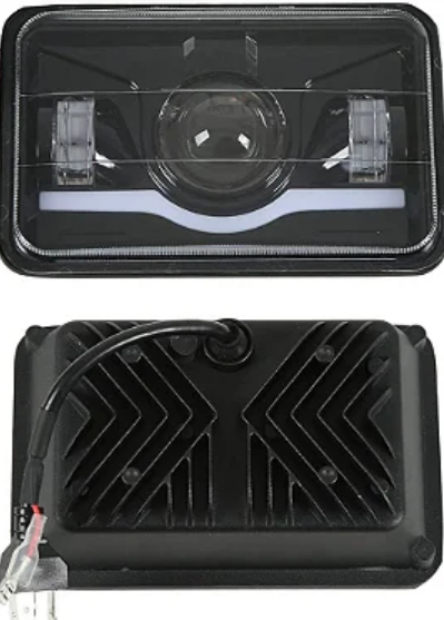 Farol Auxiliar Quadrado 3 LEDs 55W com Kit de Fixação Lelong LE-6727