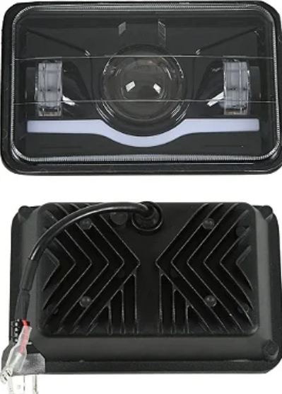 Farol Auxiliar Quadrado 3 LEDs 55W com Kit de Fixação Lelong LE-6727