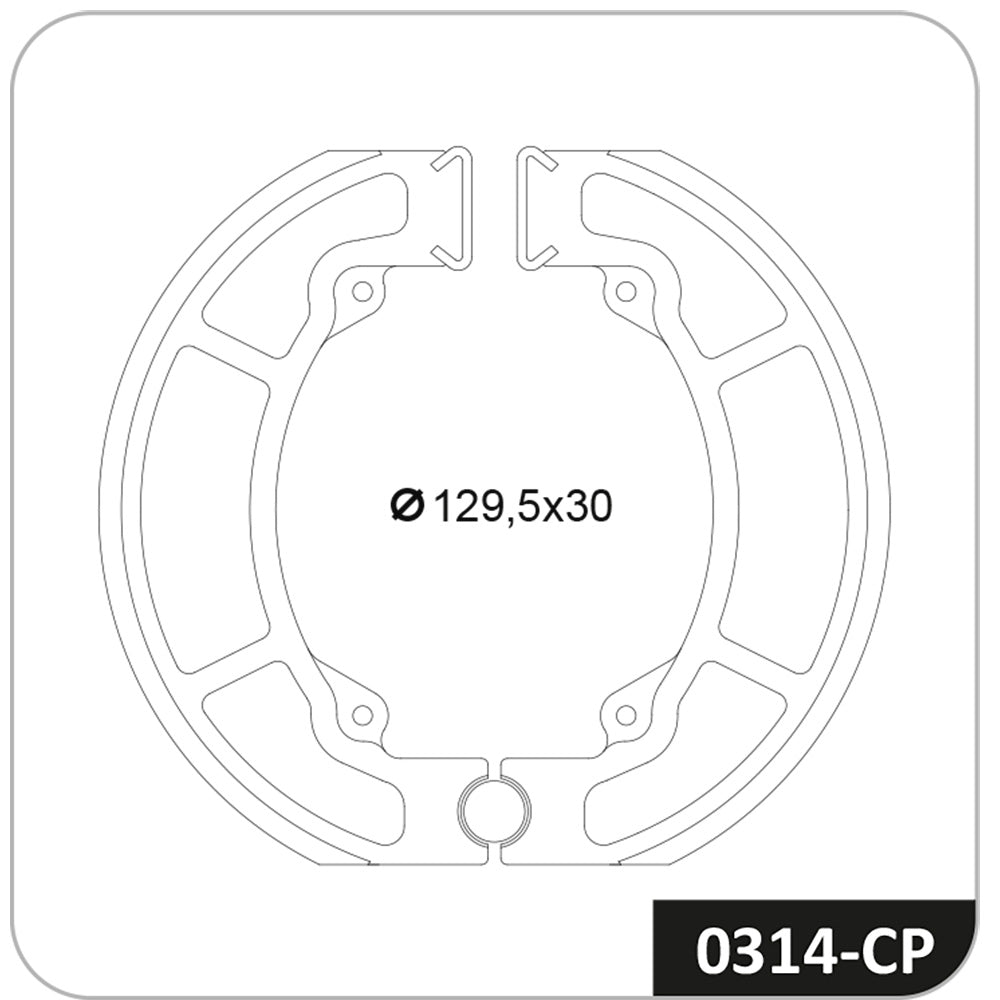 Patim de Freio Cobreq 0314-CP Honda NX 350 Sahara/Cbx 200 Strada