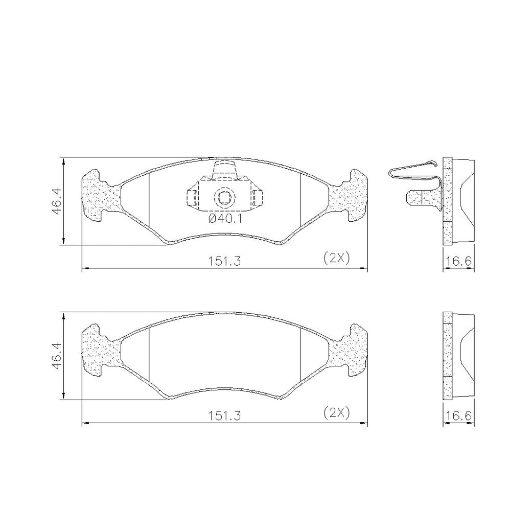 Pastilha de Freio Dianteira Fras-le PD/65 PD/1788 Ford Courier/Fiesta/Ka/Escort