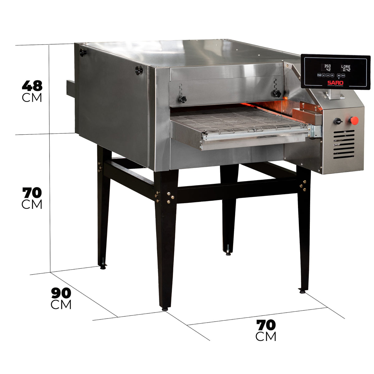 Forno de Esteira Industrial para Pizza a Gás GLP Saro FEI50GLP 50 cm