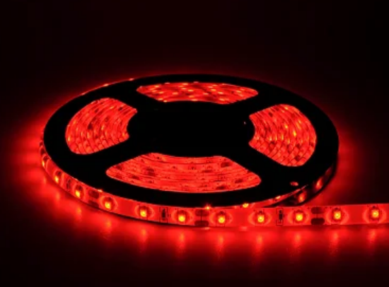 Fita LED 3528 Vermelho 5m 12V 8W Autoadesiva Luckfoyu TB-5023