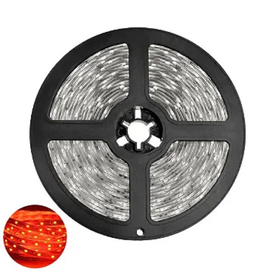 Fita LED 5050 Vermelho 5m 12V 24W Autoadesiva Luckfoyu TB-5009