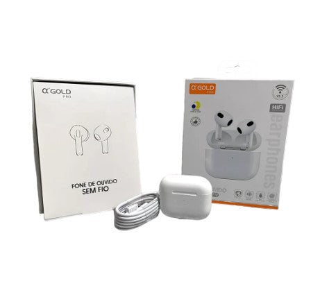 Fone de Ouvido Bluetooth 5.4 com Case de Carregamento Magnética IPX4 A'Gold FN-BT10