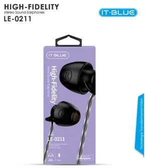 Fone de Ouvido Estéreo com Fio P2 1,2m Intra-Auricular IT-Blue LE-0211