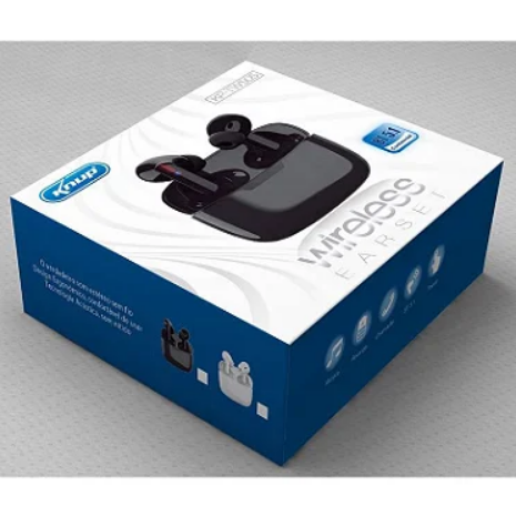 Fone de Ouvido TWS Bluetooth 5.1 sem Fio com Microfone e Case de Carregamento Knup KP-TWS05