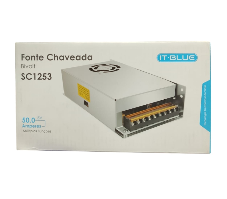 Fonte Chaveada 5V 50A 250W Bivolt IT-Blue SC1253