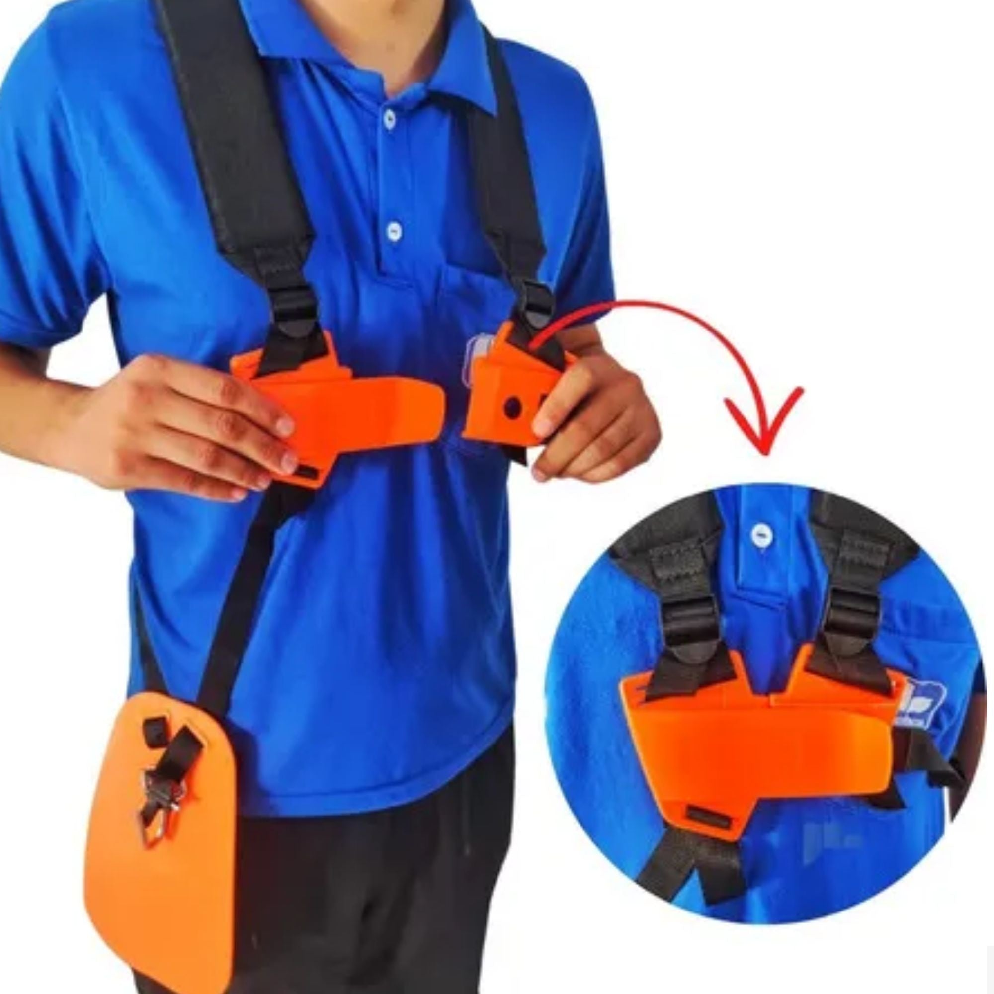 Cinto Sustentação Duplo Reforçado Universal Para Roçadeira