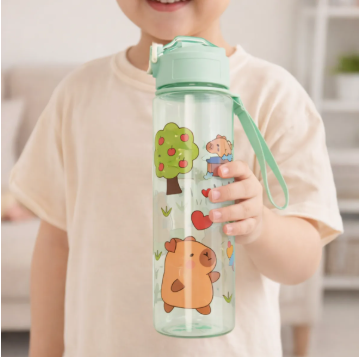 Garrafa com Canudo Integrado 800ml para Academia e Dia a Dia Oasis OIH-4503
