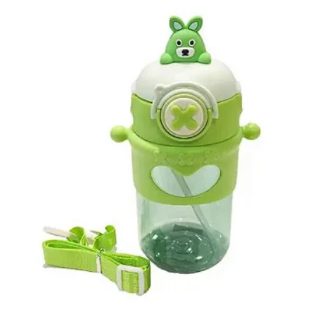 Garrafa Squeeze Infantil 680ml com Alça Ajustável e Kit de Adesivos JL-032