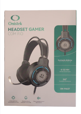 Headset Gamer RGB com Fio e Microfone Oberon ON-FN637