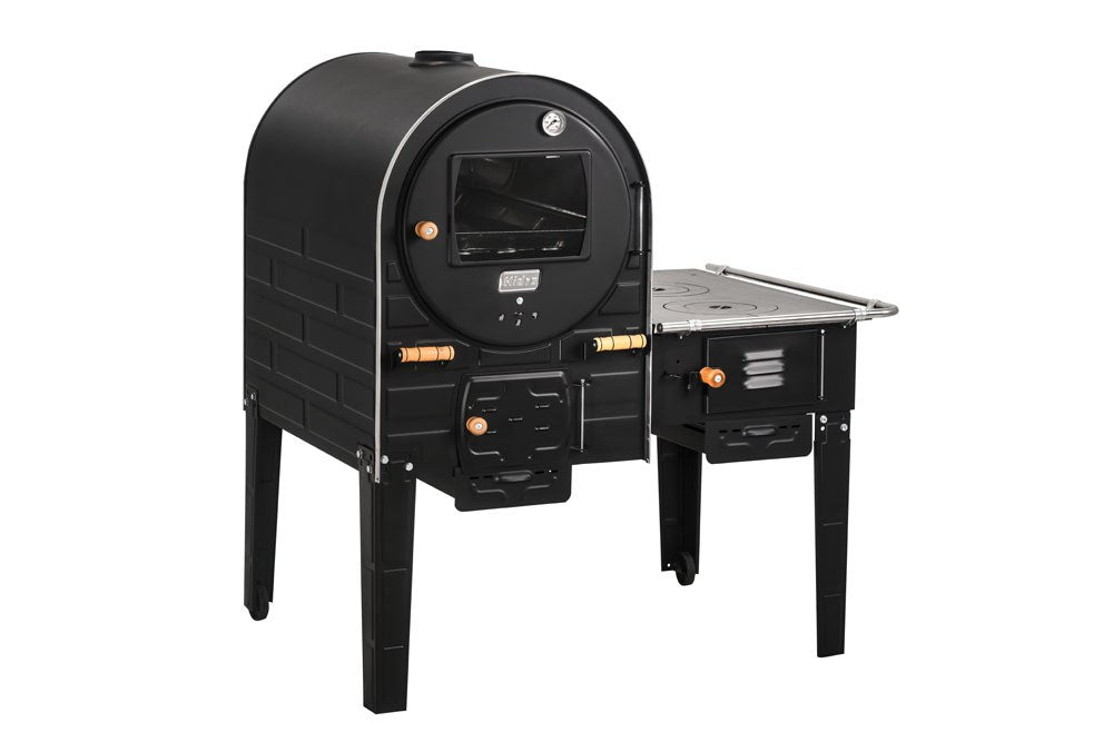 Forno a Lenha com Fogão Hidro 2x1 138 Litros Inox 430