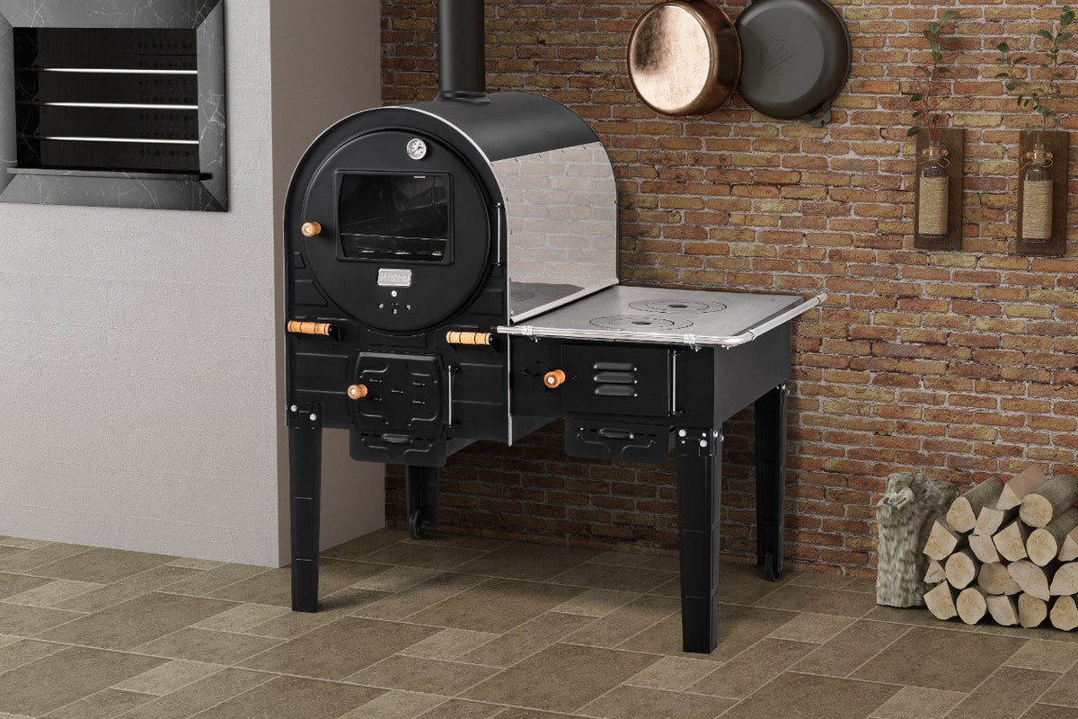 Forno a Lenha com Fogão Hidro 2x1 138 Litros Inox 430