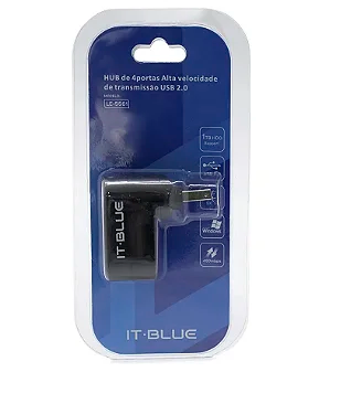 Hub USB 2.0 com 3 Portas Plug and Play IT-Blue LE-5561